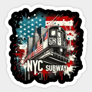 New York Subway Christmas Edition NYC Subway Train Sticker